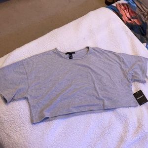 gray crop top